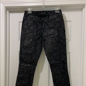 Seven7 Black Straight Leg Jeans with Textured Finish